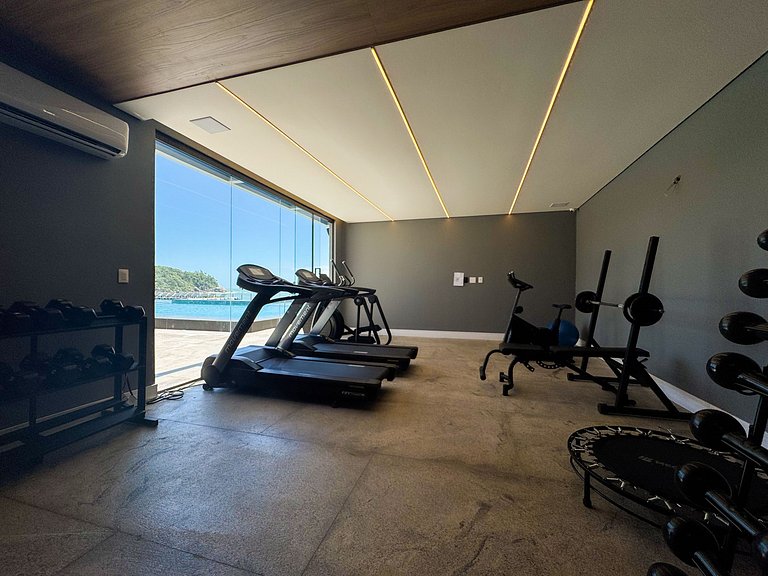 Suíte no Blue Sea Hotel, lazer completo beira-mar