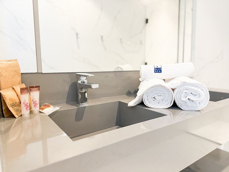 Suíte vista incrível para o mar no Blue Sea Hotel