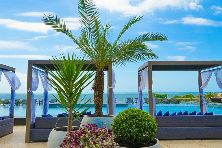 Suíte vista incrível para o mar no Blue Sea Hotel